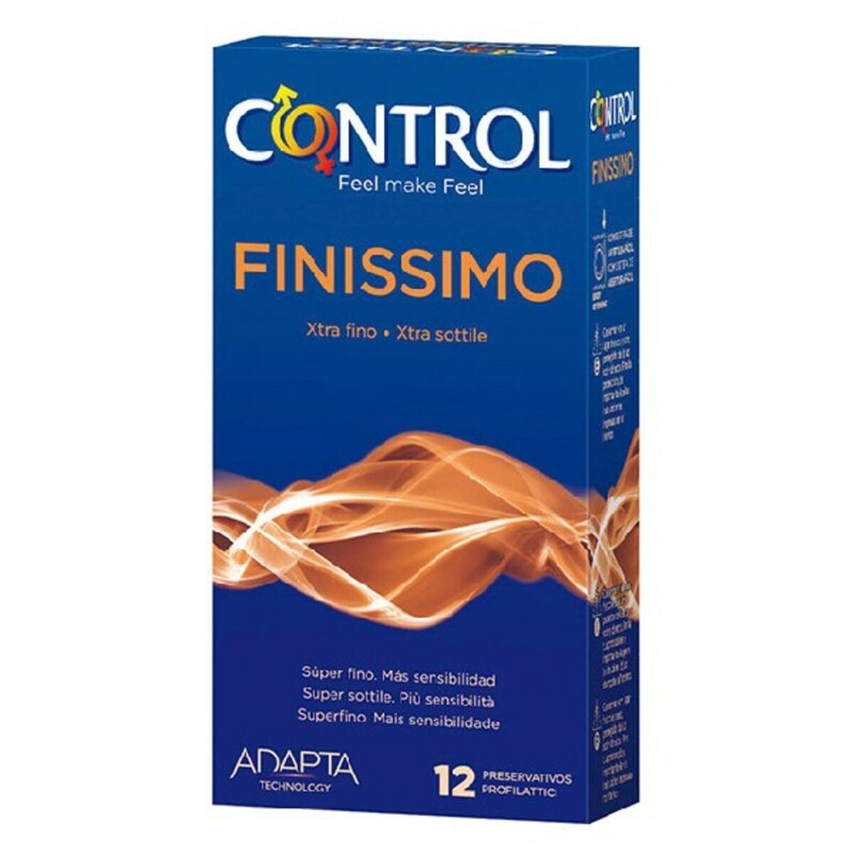 Preservativos Control Finissimo ultrafinos de látex natural 0,05 mm caja de 12 unidades