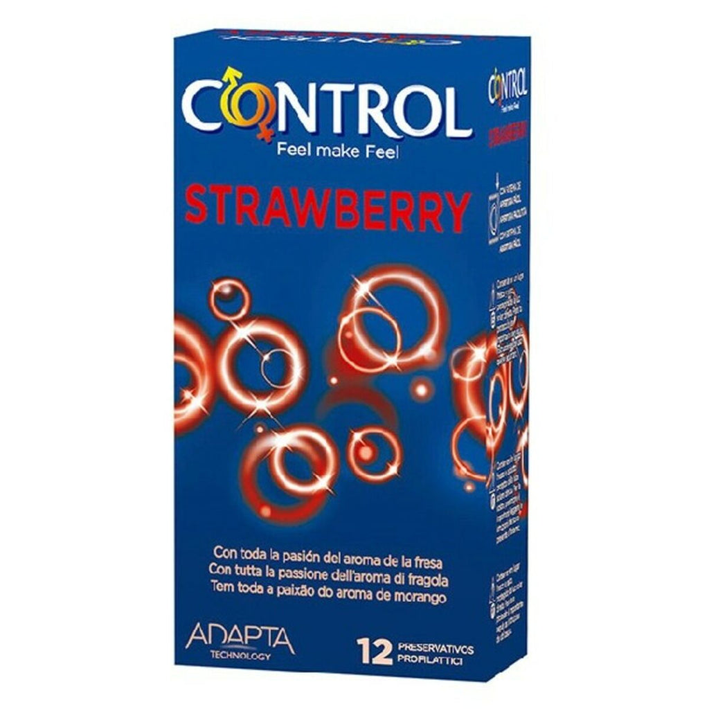 Preservativos Control Fresa 12 unidades color rojo aroma fresa envío discreto