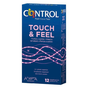 Preservativos Control Touch and Feel 12 unidades con puntos y estrías envío discreto