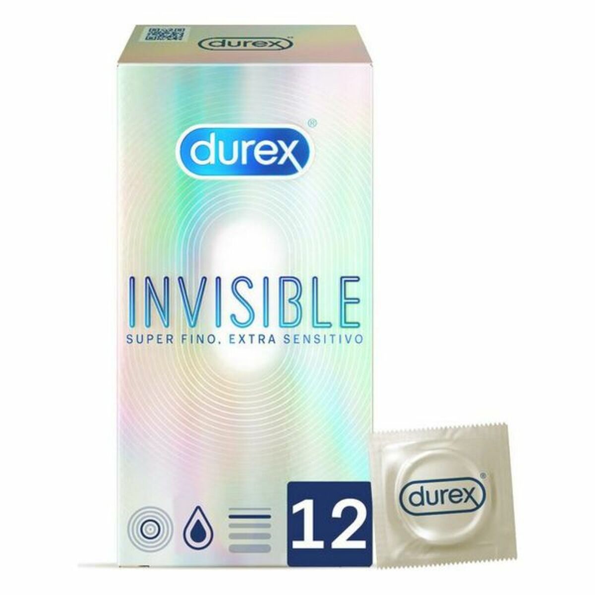 Preservativos Durex Invisible ultrafinos y extra sensibles de látex natural caja de 12 unidades