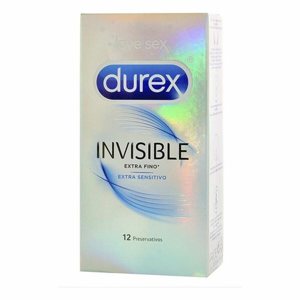 Preservativos Durex Invisible ultrafinos y extra sensibles de látex natural caja de 12 unidades