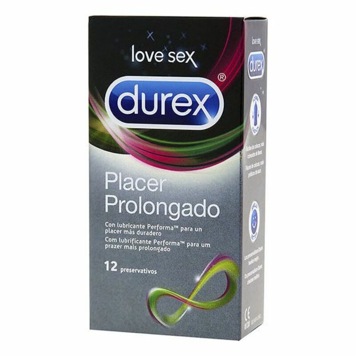 Preservativos Durex Placer Prolongado con efecto retardante de benzocaína caja de 12 unidades