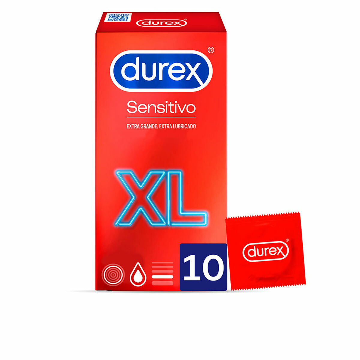 Preservativos Durex Sensitivo Suave XL, extra largos y anchos para mayor comodidad, sensibilidad y protección segura en talla grande