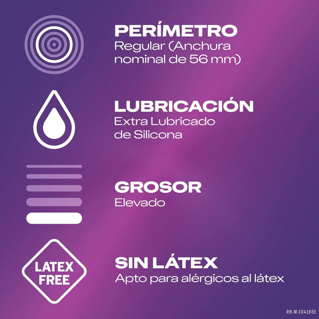 Preservativos Durex sin látex hipoalergénicos de polisopreno caja de 12 unidades