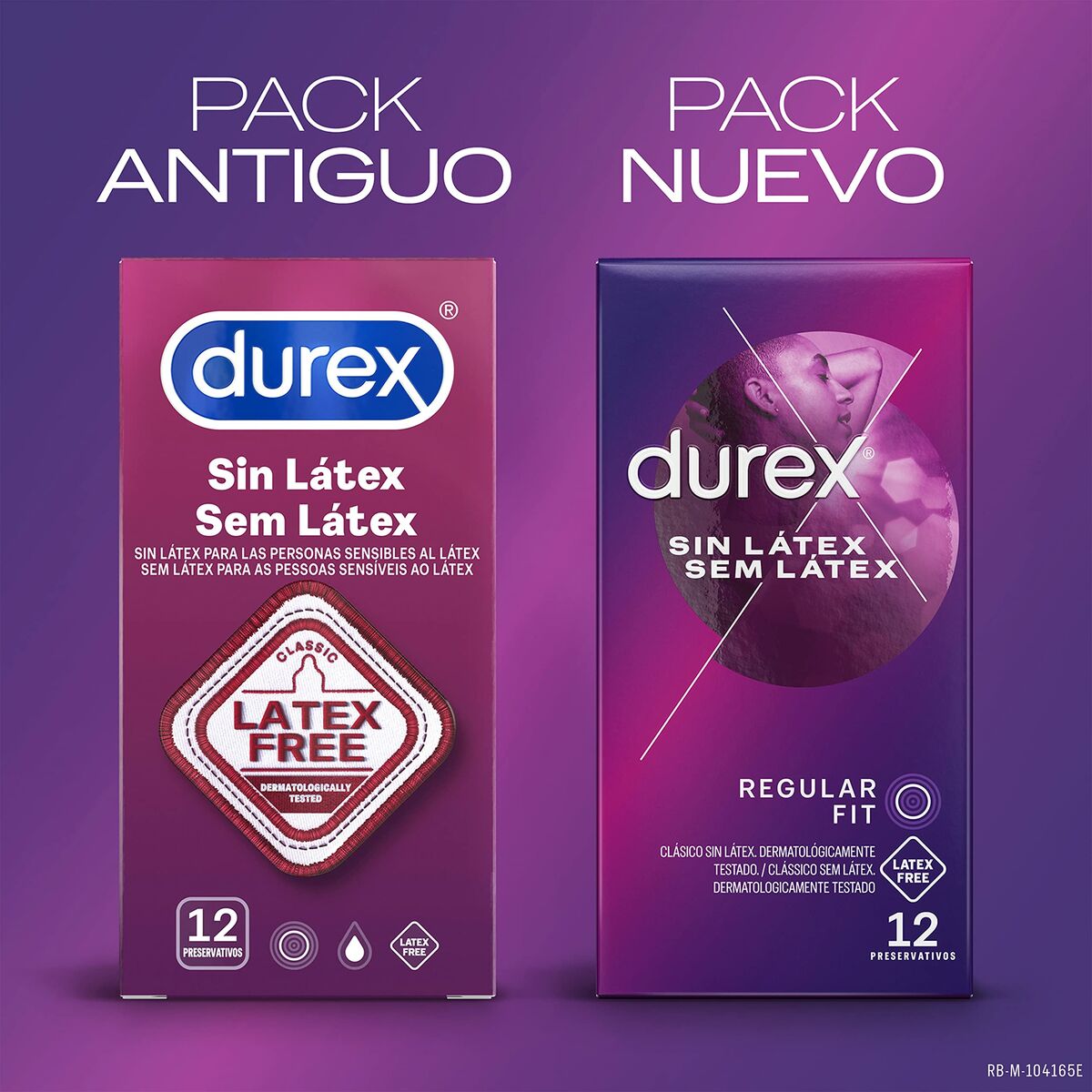 Preservativos Durex sin látex hipoalergénicos de polisopreno caja de 12 unidades