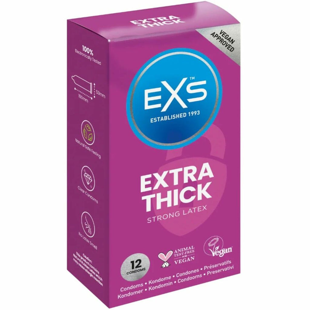 Preservativos EXS Extra Thick 12 unidades grosor extra látex natural envío discreto
