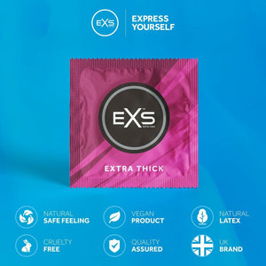 Preservativos EXS Extra Thick 12 unidades grosor extra látex natural envío discreto