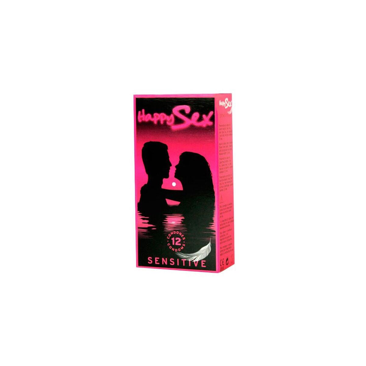Preservativos Happy Sex Sensitive 12 unidades, látex natural con lubricación extra y envío discreto
