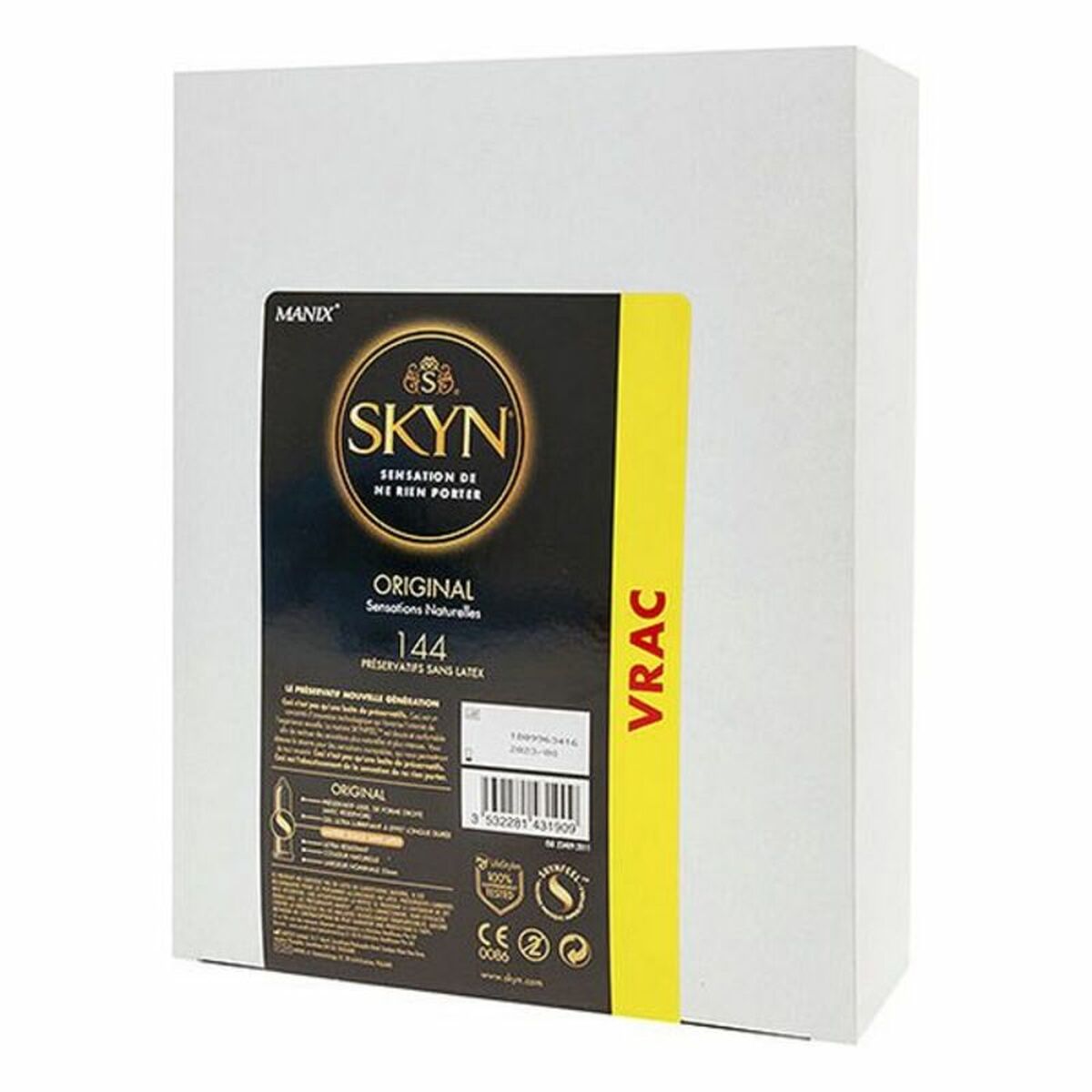 Preservativos Manix Skyn Original 144 unidades sin látex veganos envío discreto
