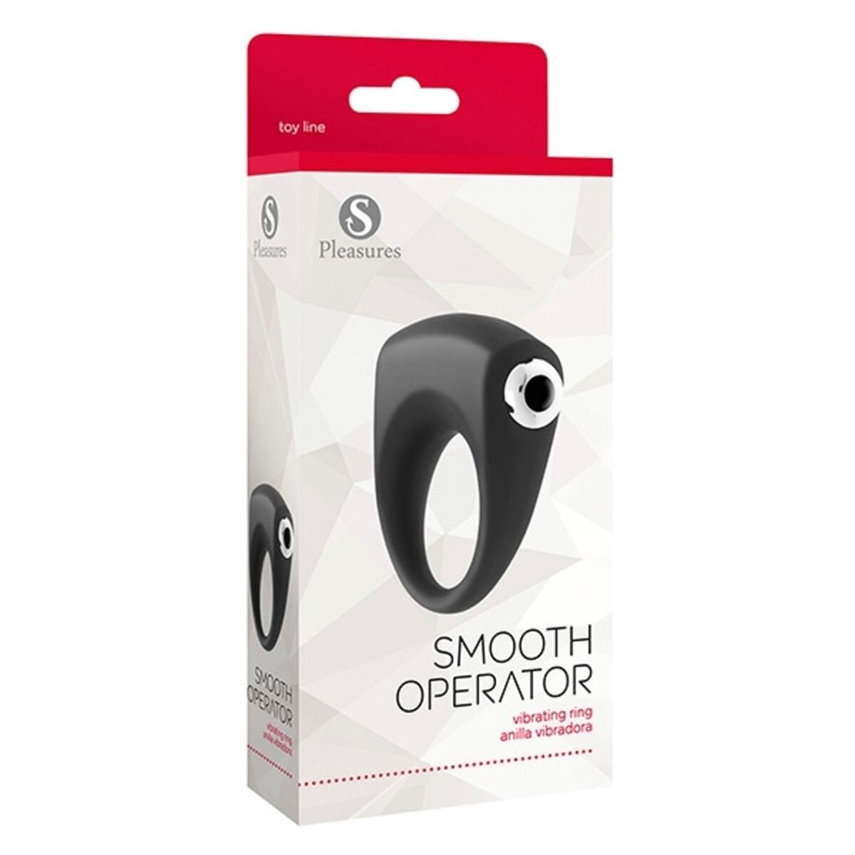  Anillo vibrador para el pene S Pleasures Smooth Operator negro, vibración continua, silicona flexible y estimulación para parejas