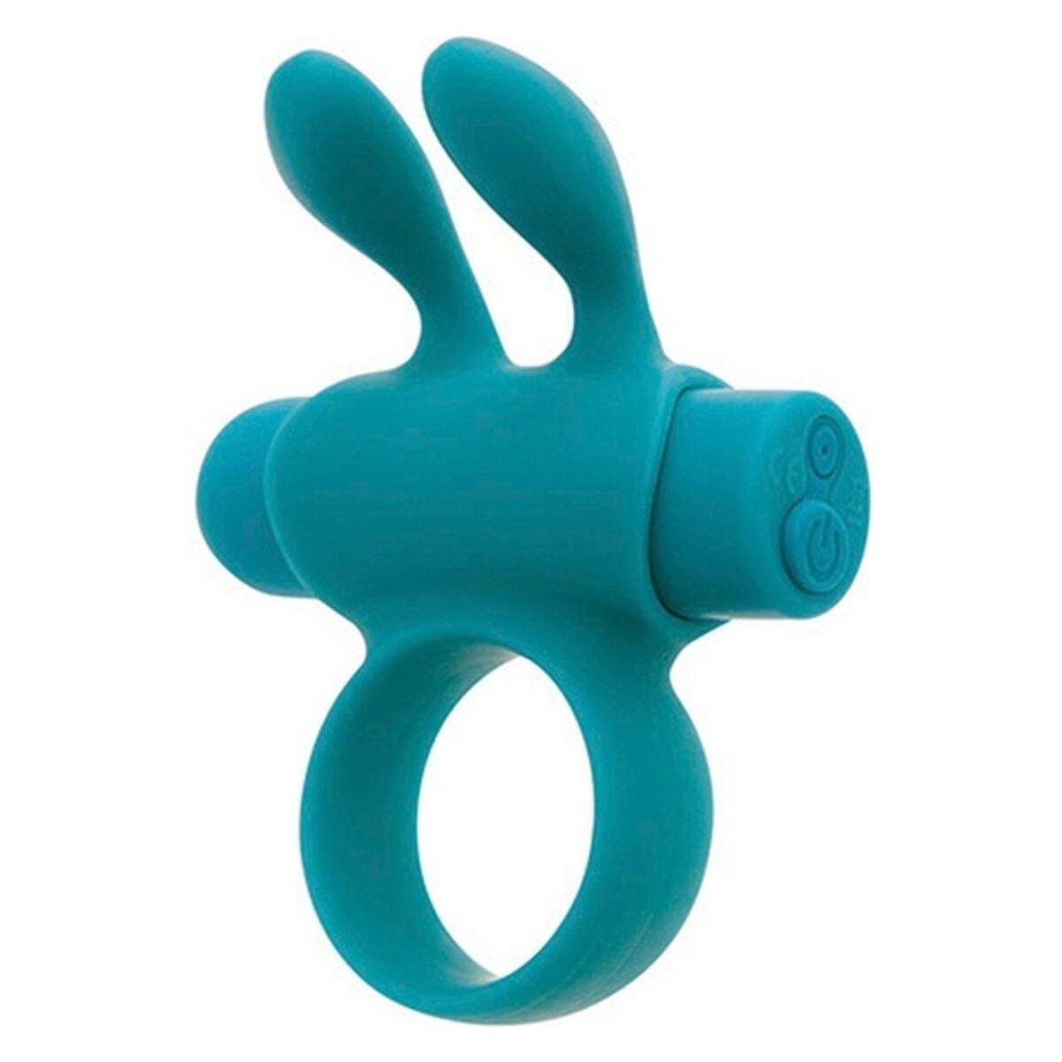  Anillo vibrador para el pene S Pleasures Turquesa, silicona y ABS, estimulación peneana y clitoriana, recargable, silencioso