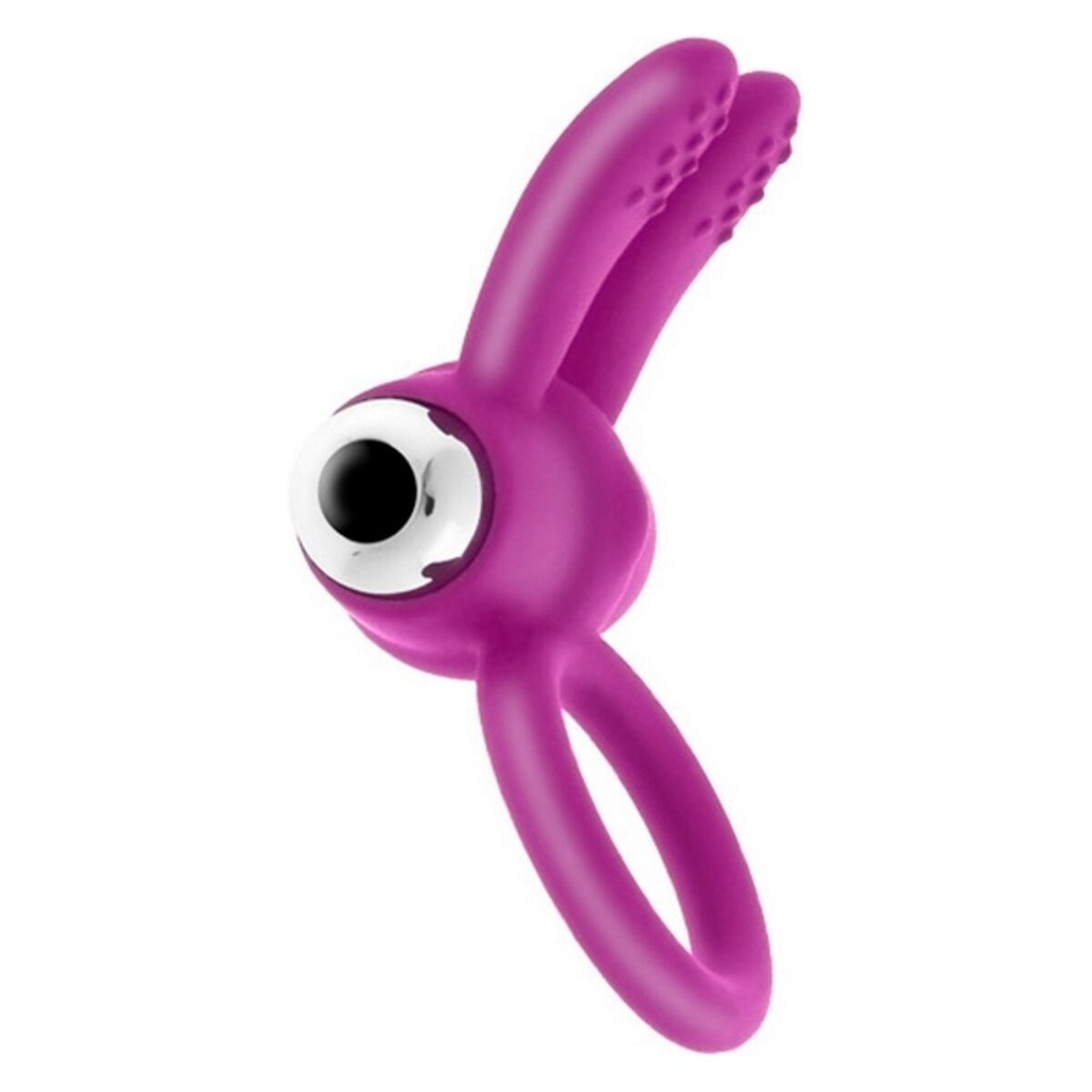  Anillo vibrador rosa S Pleasures Duo Flap con diseño de conejito, estimulación clitoriana y peneana simultánea para parejas