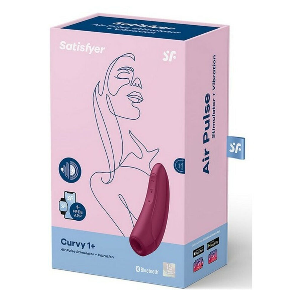 Satisfyer Curvy 1+ Burdeos succionador de clítoris silicona médica con app y 10 modos de vibración