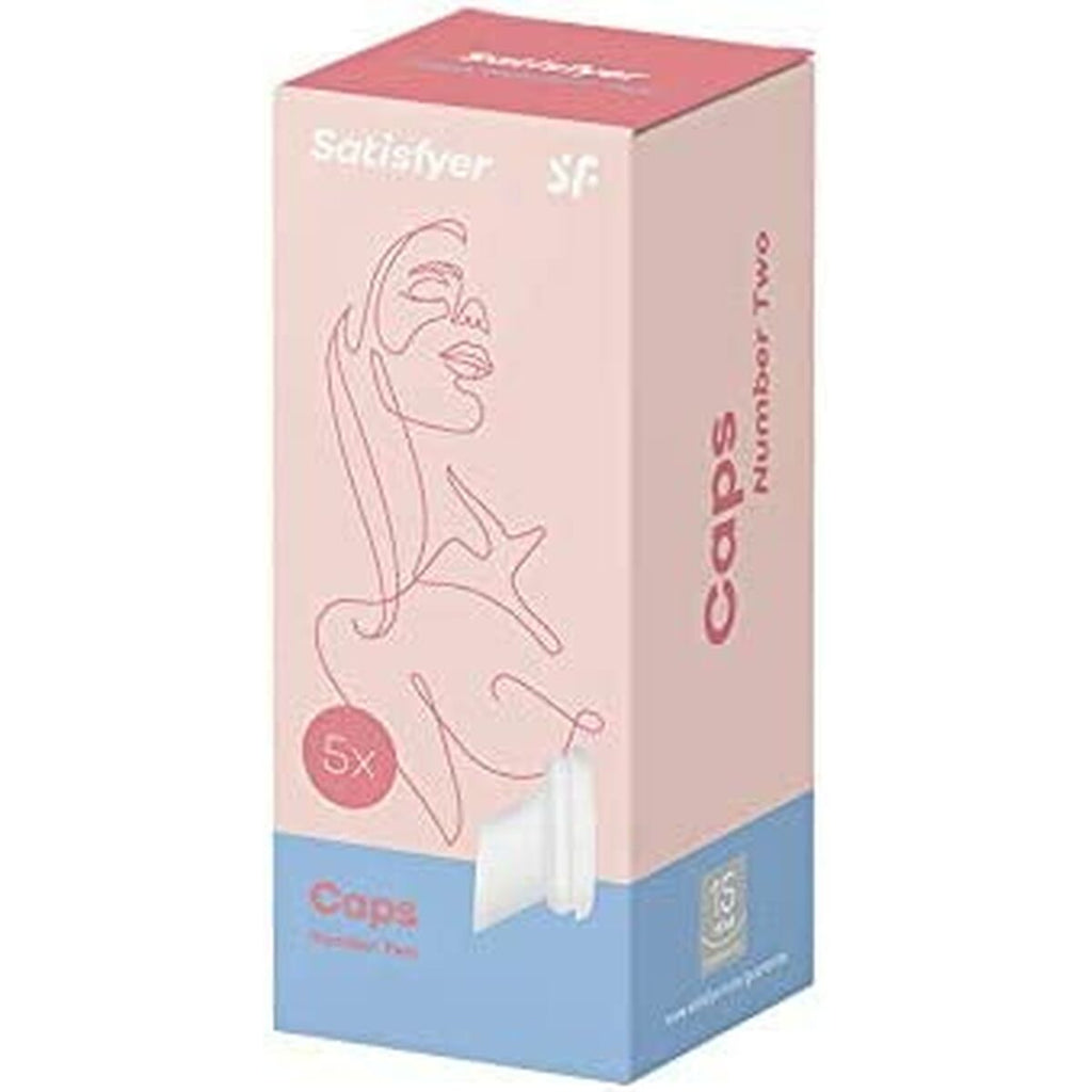  Boquilla de recambio blanca para succionador Satisfyer Number Two Air-Pulse, compatible, suave e higiénica