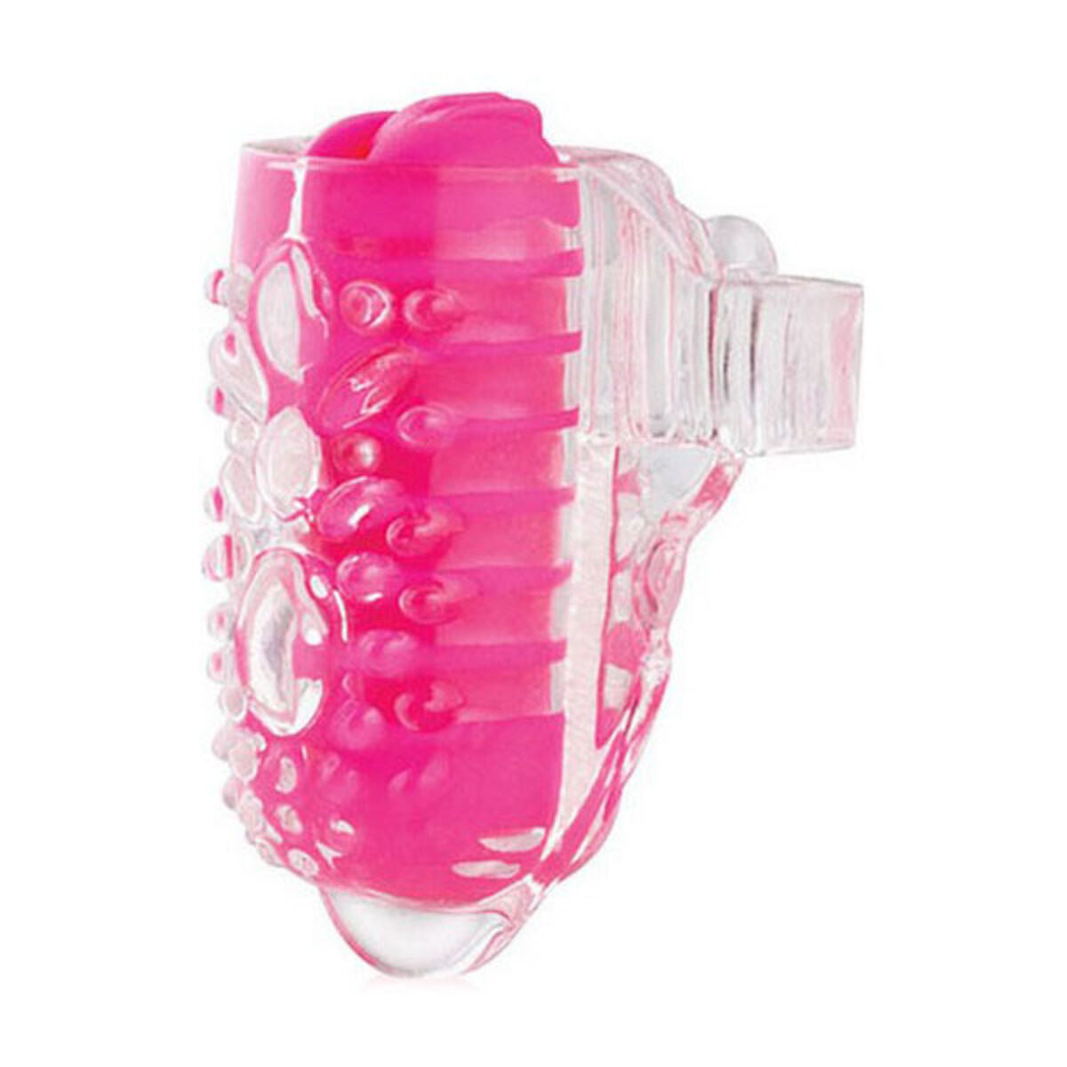 Anillo vibrador rosa The Screaming O Color Pop Lingo con lengüeta estimuladora del clítoris y vibración continua