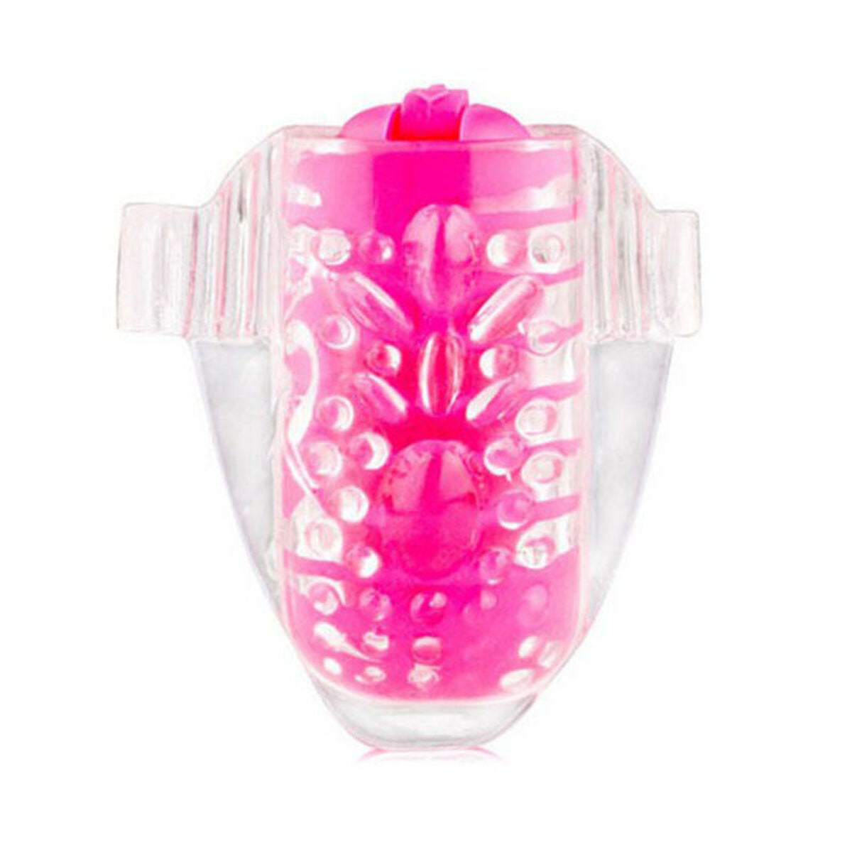 Anillo vibrador rosa The Screaming O Color Pop Lingo con lengüeta estimuladora del clítoris y vibración continua