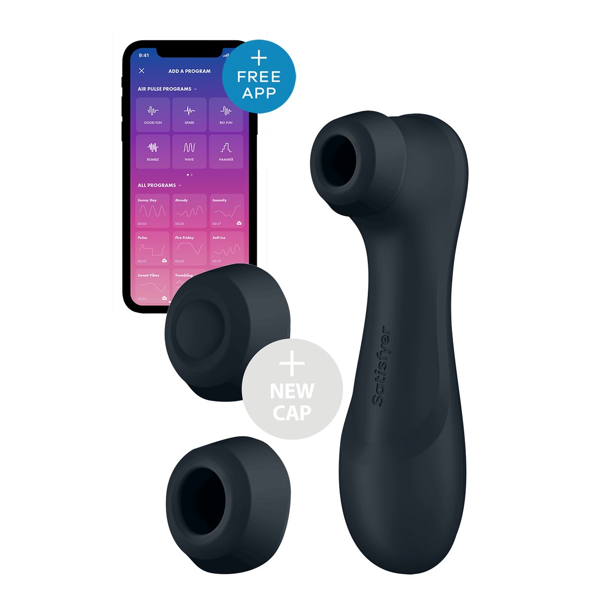 Succionador de clítoris Satisfyer Pro 2 Generation 3 negro con tecnología Air Pulse, recargable, impermeable y con cabezal de silicona médica