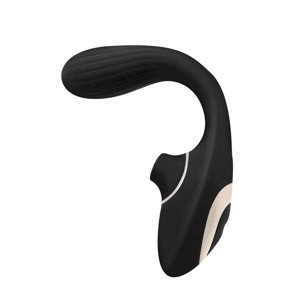 Succionador de clítoris S Pleasures Dual Suction negro, diseño elegante y silencioso, con tecnología de succión avanzada y materiales seguros para una estimulación precisa y placentera.