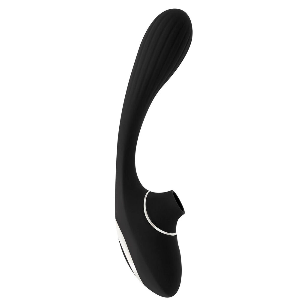 Succionador de clítoris S Pleasures negro, diseño elegante y silencioso, con tecnología de succión avanzada y materiales seguros para una estimulación precisa y placentera.