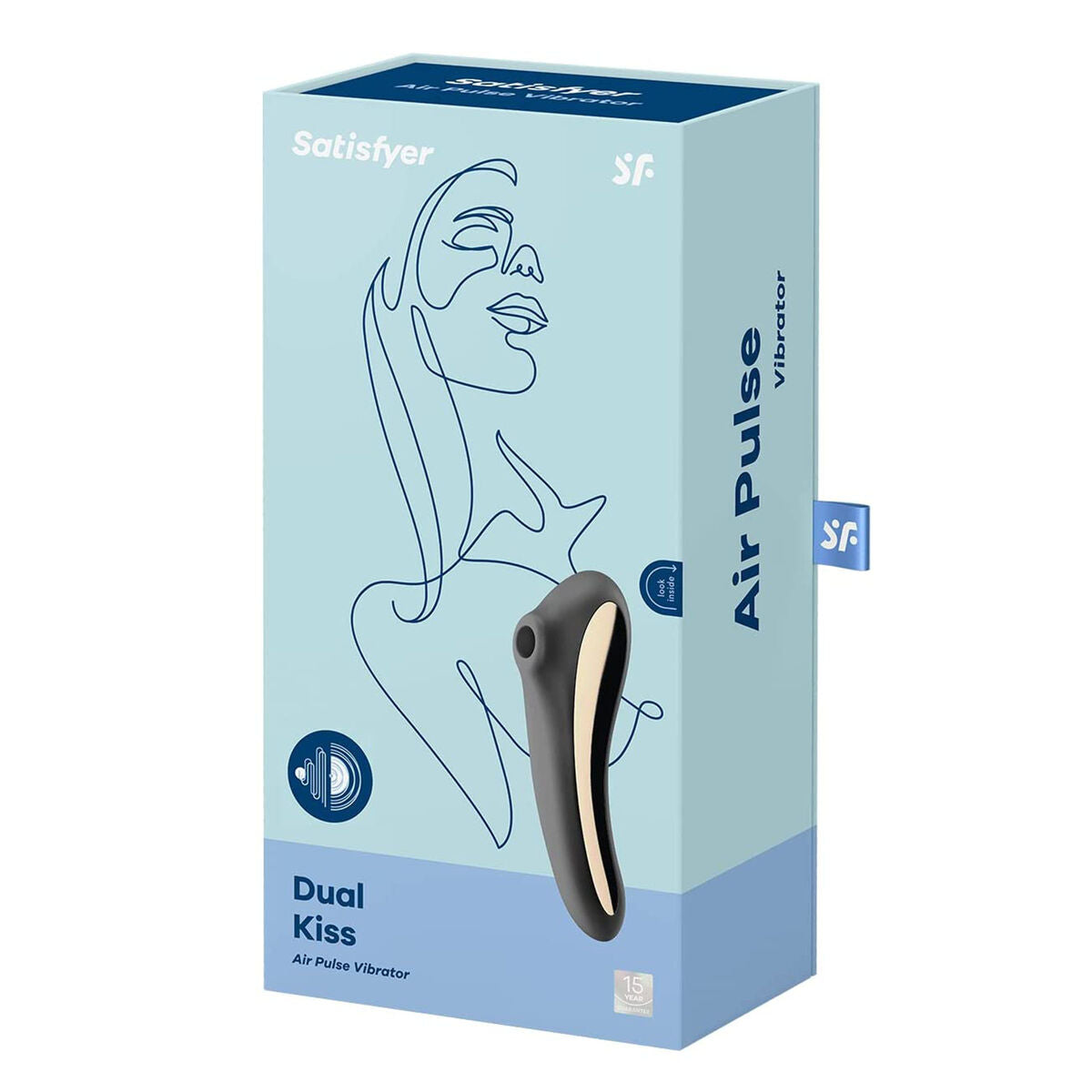 Succionador de Clítoris Satisfyer Negro con 11 modos de succión, silicona médica, resistente al agua y recargable por USB.