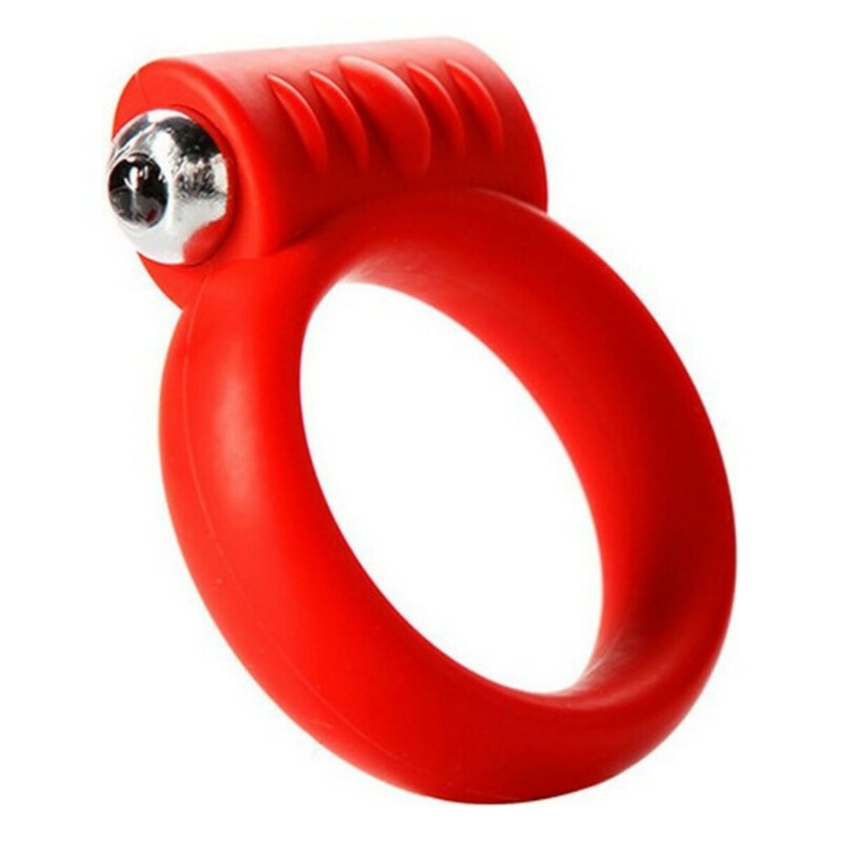 Anillo vibrador Tantus rojo de silicona, estimulación del clítoris y perineo con vibración constante, ideal para parejas