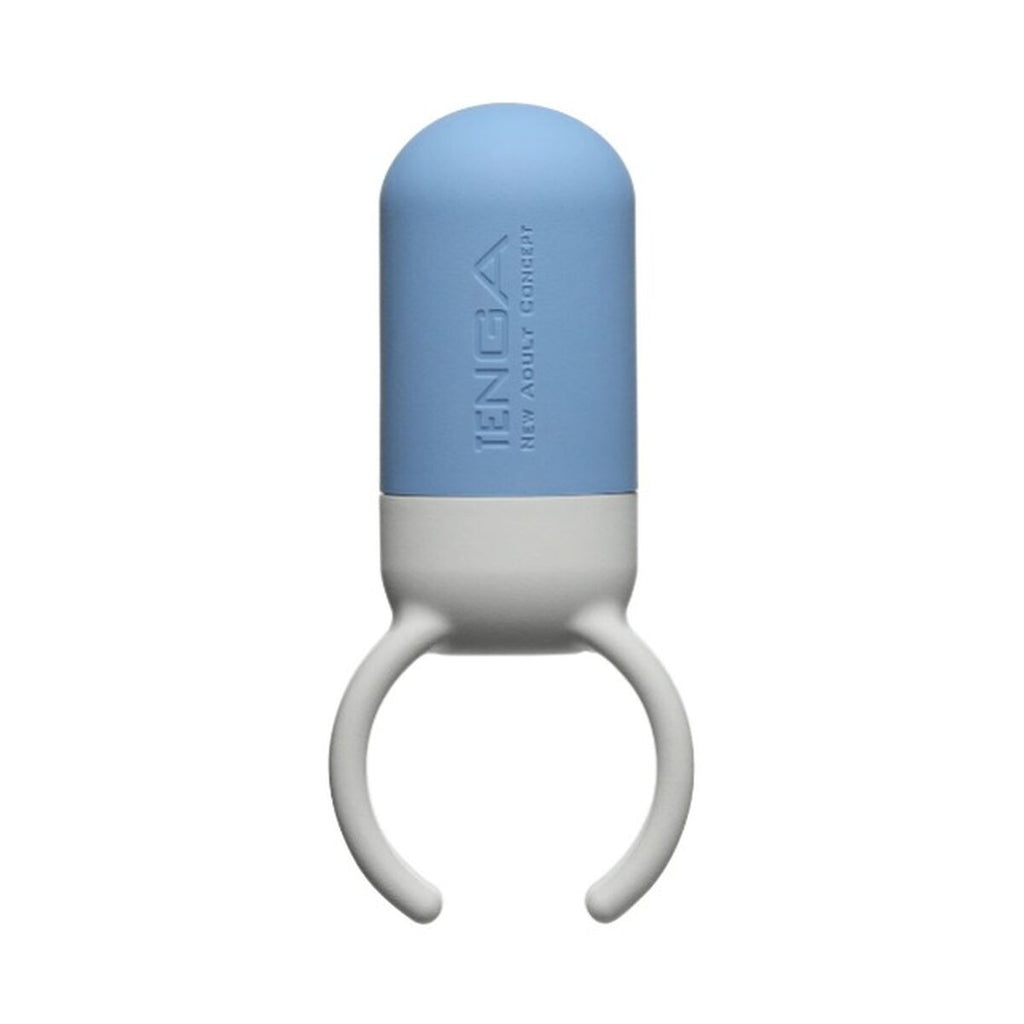  Anillo vibrador Tenga Azul Gris para el pene, fabricado en TPE flexible, con diseño japonés y vibración integrada